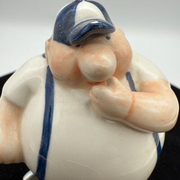 Whimsical Chubby Golf Couple with Clubs Salt Pepper Shakers Ceramic - Picture 7 of 10